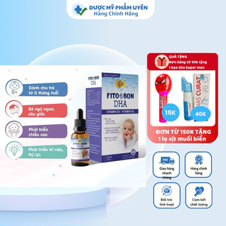 Vitamin D3 K2 💟𝗙𝗿𝗲𝗲𝘀𝗵𝗶𝗽💟 D3K2 Fito Bon DHA Không Tanh, Giúp Phát Triển Não Bộ, Thị Lực, Chiều Cao