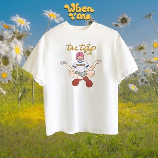 Áo thun WhenIm thêu TU TẬP - hàng thiết kế - vải cotton thoáng mát