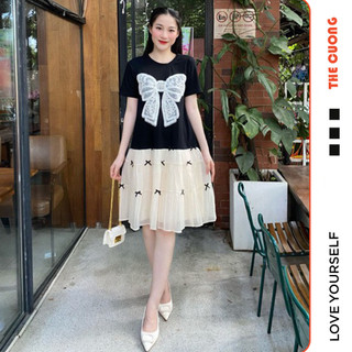 Đầm váy bầu babydoll cổ tròn dáng suông basic trẻ trung dễ mặc - váy bầu cộc tay siêu xinh freesize