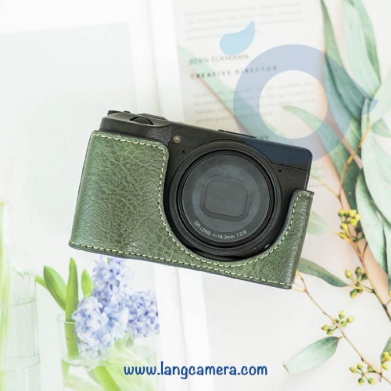 Bao da Halfcase cho Ricoh GR3 - mẫu mới vân đẹp