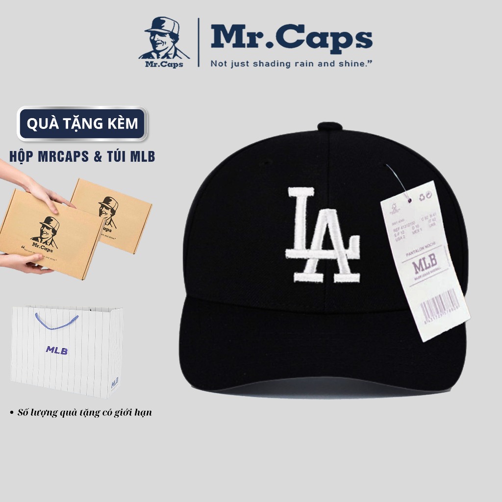 Nón lưỡi trai LA  Full Box [Hộp + Túi] - Nón kết MLB dáng thể thao Ulzzang thời trang dành cho cả nam nữ Mrcaps MLB01 | BigBuy360 - bigbuy360.vn