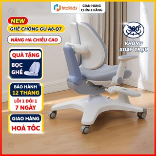 Ghế ngồi học chống gù kiểu mới HTDkids A8+Q7 cố định dáng ngồi khoa học, đa chức năng tựa lưng ôm sát bảo vệ cột sống