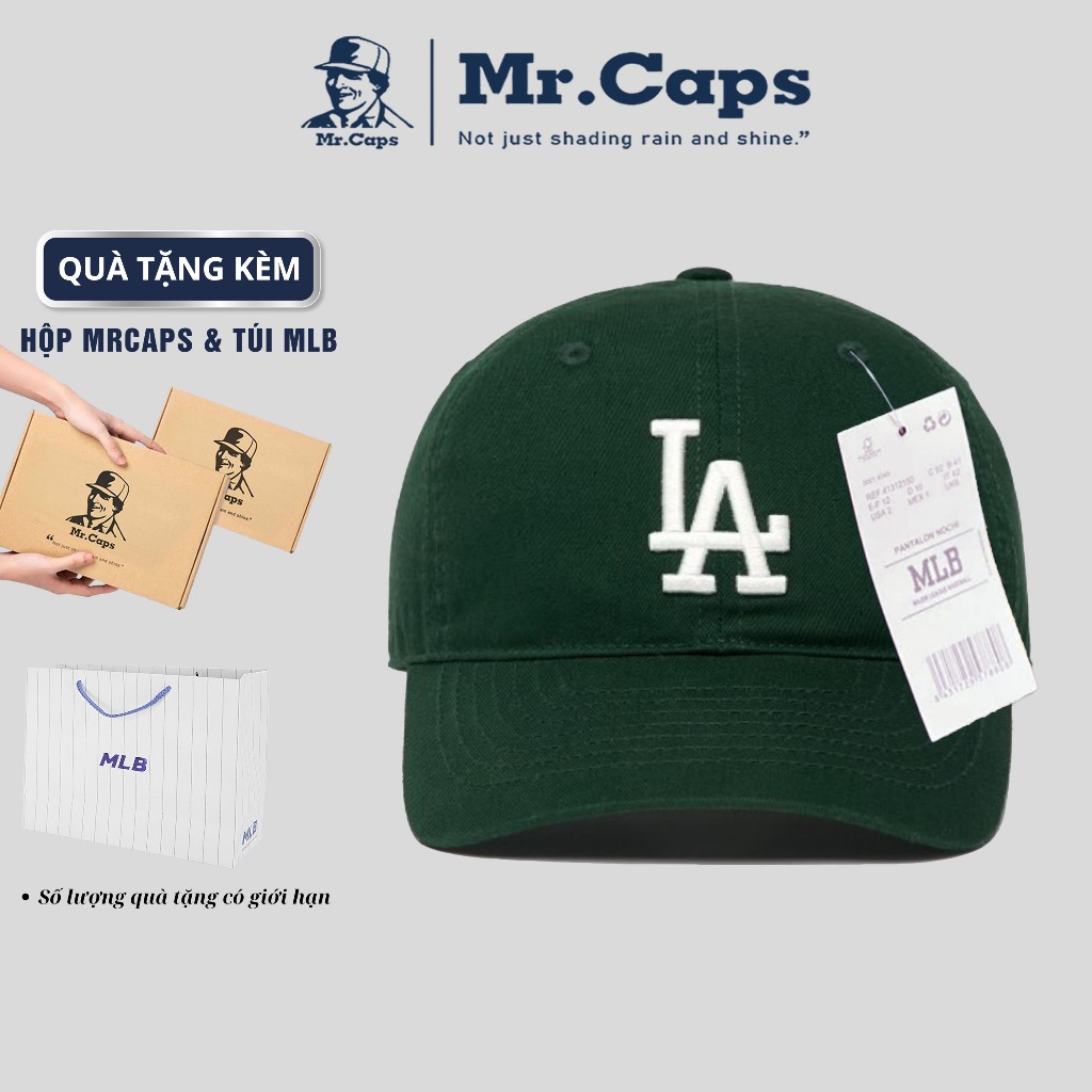 Mũ lưỡi trai MLB Full Box [Hộp + Túi] - Nón kết nam nữ thêu chữ LA thời trang cao cấp phong cách thể thao Mrcaps MLB01 | BigBuy360 - bigbuy360.vn