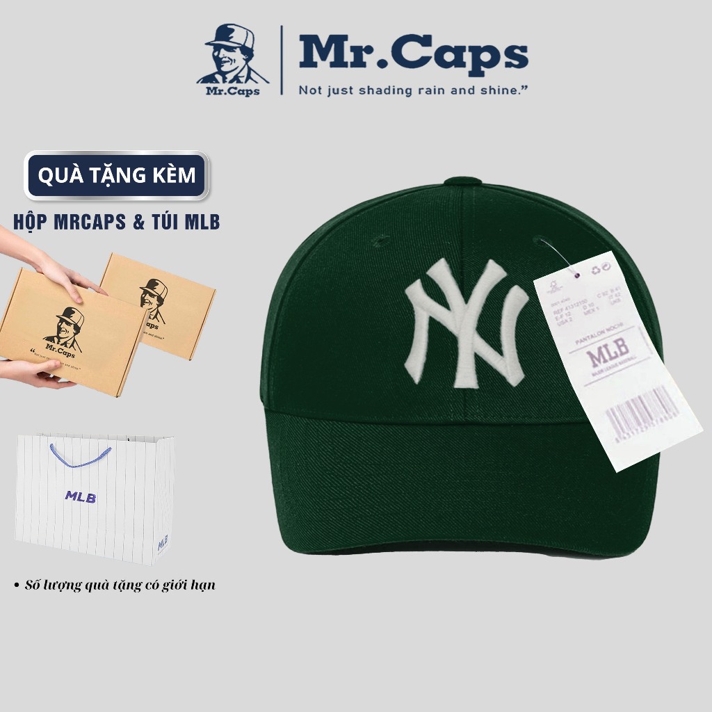 Mũ lưỡi trai MLB Full Box [Hộp + Túi] - Nón kết nam nữ thêu chữ LA thời trang cao cấp phong cách thể thao Mrcaps MLB01 | BigBuy360 - bigbuy360.vn