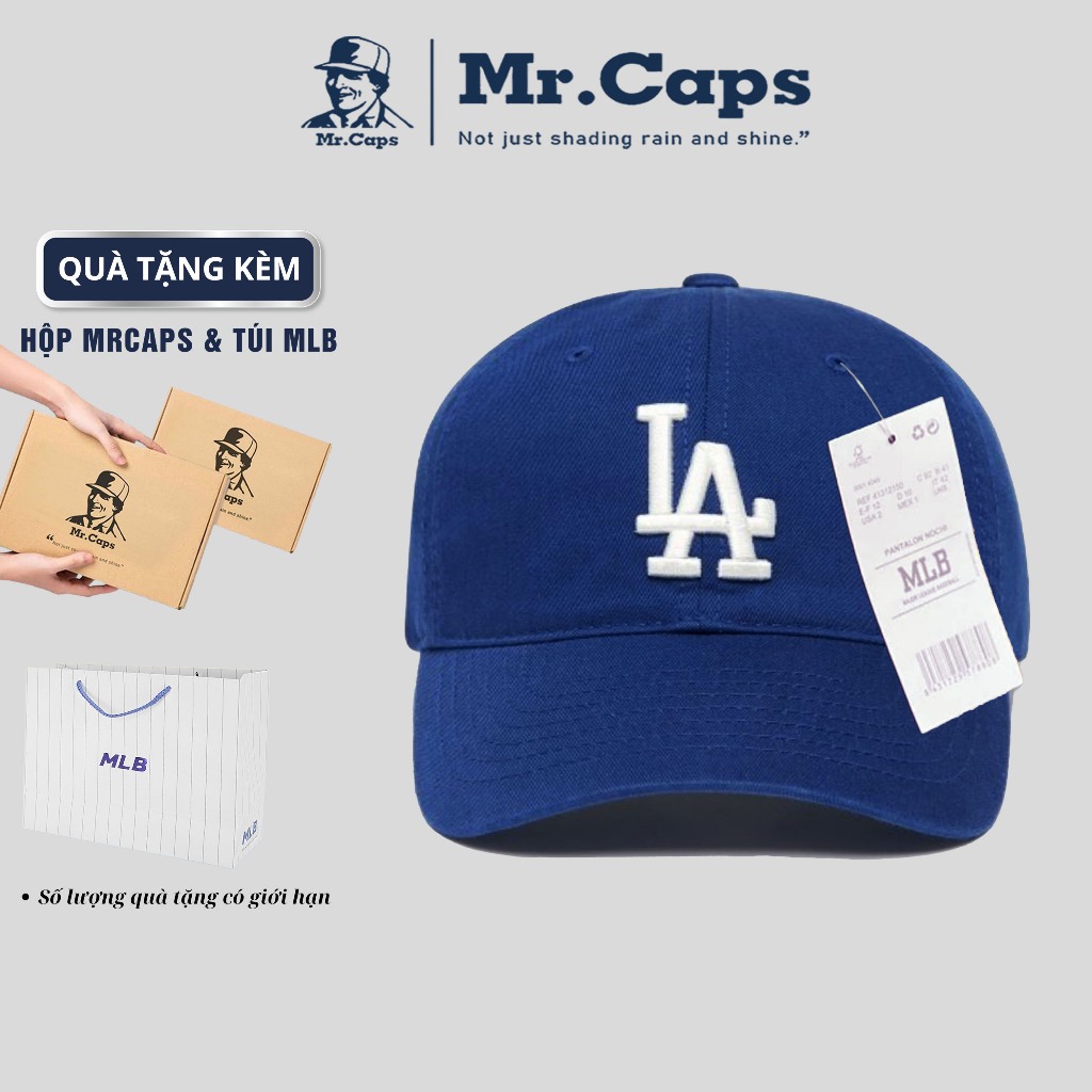 Mũ lưỡi trai MLB Full Box [Hộp + Túi] - Nón kết nam nữ thêu chữ LA thời trang cao cấp phong cách thể thao Mrcaps MLB01 | BigBuy360 - bigbuy360.vn