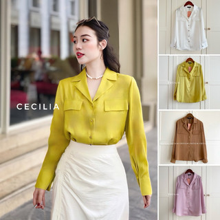 Áo sơ mi cecilia design - thiết kế lysee nhiều màu size s m l xl