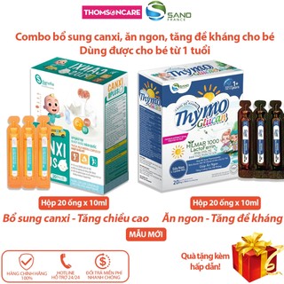 Combo bổ sung canxi và tăng đề kháng cho bé (Canxi Nano Plus và ThymoGlucan), giúp ăn ngon, tăng chiều cao - Thomsoncare