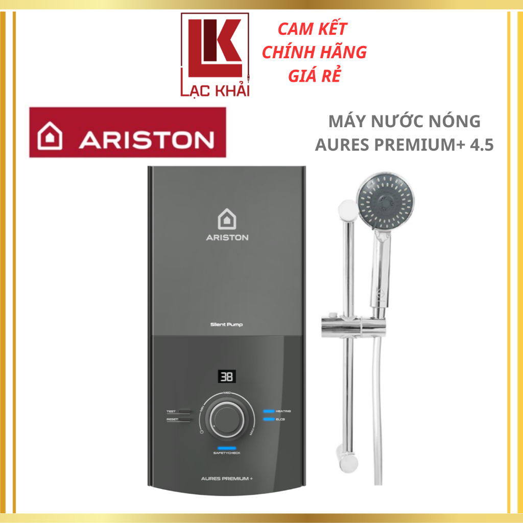 Máy nước nóng trực tiếp không bơm Ariston 4500W AURES PREMIUM+ 4.5 - Hàng chính hãng