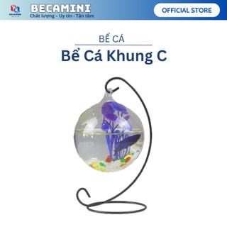 Bể cá mini để bàn treo chữ C