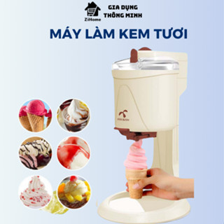 Máy làm kem tươi Zihome tại nhà, dụng cụ làm kem ốc quế cho gia đình, máy làm kem nhanh