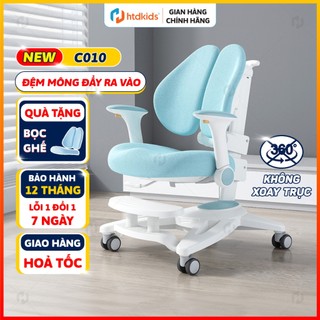 Ghế ngồi học HTDkids C010 thông minh cho bé tăng giảm chiều cao ( Không xoay trục - bánh xe khóa trọng lực )