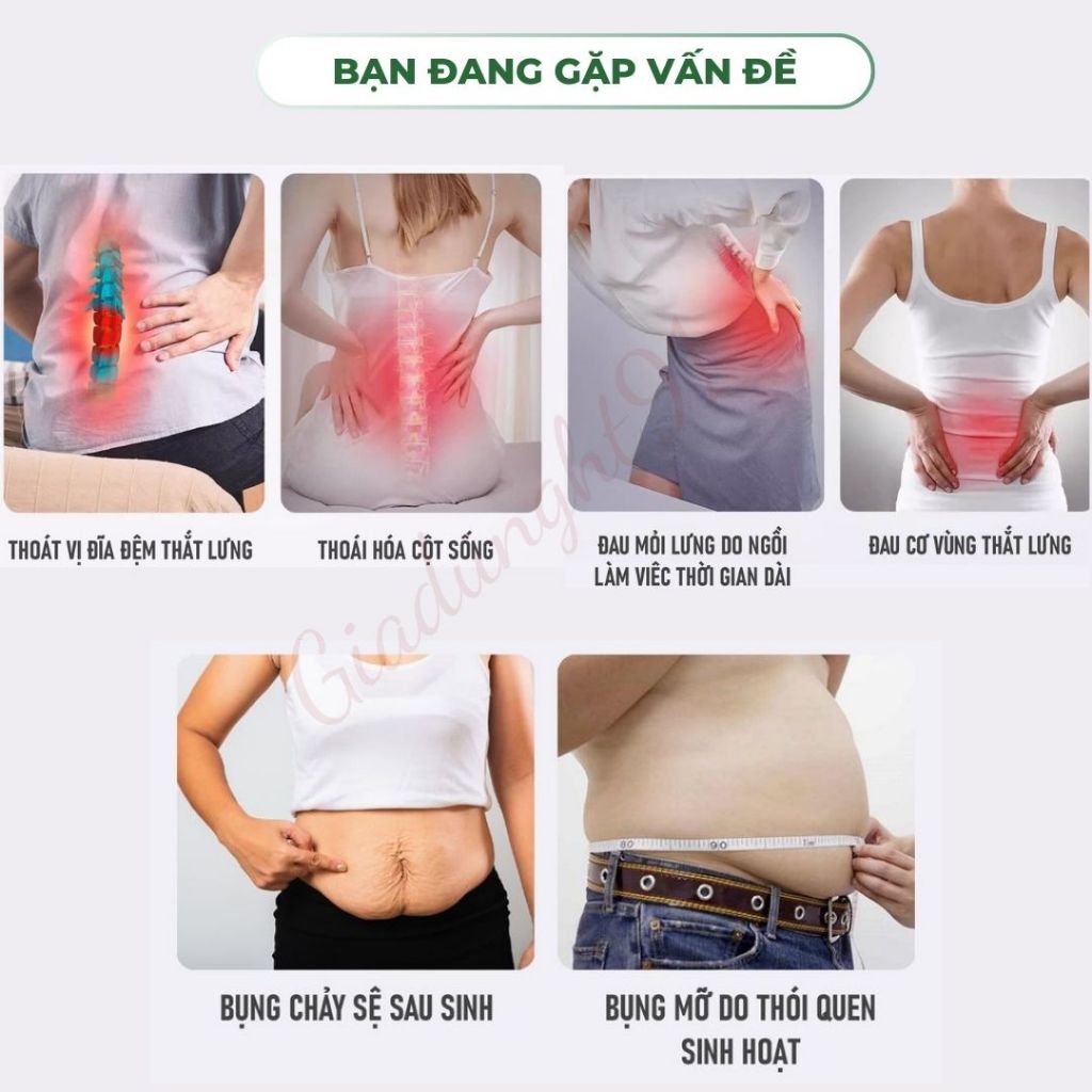 Đai lưng cột sống siêu mỏng chuẩn y khoa - Đai nịt bụng giảm eo chống gù lưng tàng hình cao cấp