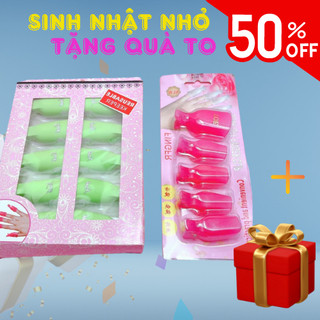 Bộ kẹp ủ tay phá gel 10pcs - dụng cụ làm móng chanh nail