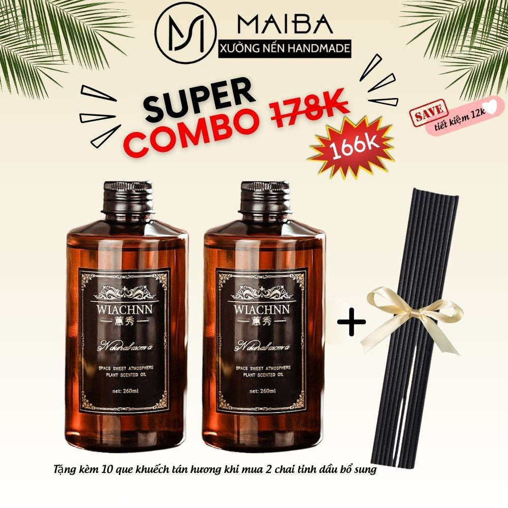 Chai Tinh Dầu Thơm Phòng Bổ Sung 300ml-500ml Cho Chai Đã Sử Dụng Hương Tự Nhiên Tặng Kèm Que Khuếch Tán