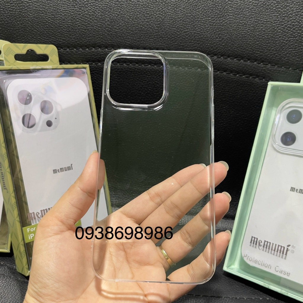 Ốp Memumi Trong Suốt KHÔNG Ố VÀNG chính hãng cao cấp cho iP 15 Pro,15 Pro Max ,14 Pro ,14 Pro Max ,1