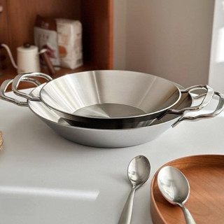 Chảo inox 18/10 chảo xào chảo chiên rán hàng Chockmen Đức size 20cm và size 24cm ckm66, ckm67