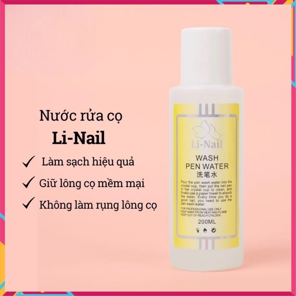 Nước rửa cọ lam nail Li Nail 200ml