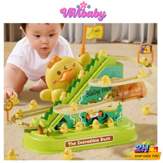 Vịt Leo Cầu Thang Đồ Chơi Con Vịt Đồ Chơi Vịt Leo Thang Bộ Đồ Chơi Con Vịt Loại To Cho Bé Cầu Trượt Vịt Vàng - Vivi baby