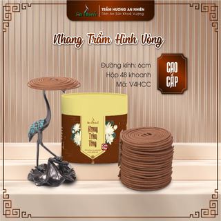 Nhang Vòng Trầm Cao Cấp Tự Nhiên 4H Không Hóa Chất Phụ Gia Trầm Hương An Nhiên V4HCC 48 vòng