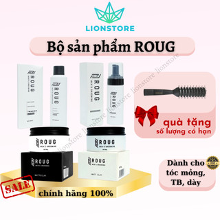 Sáp vuốt tóc nam ROUG TRẮNG ĐEN matt clay 90g cao cấp bóng mượt dễ dàng tạo kiểu tóc chính hãng
