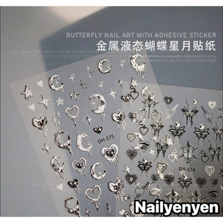 Sticker bướm metan dán trang trí móng