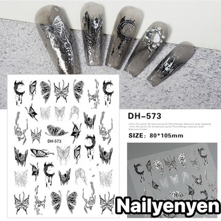 sticker bướm metan dán trang trí móng