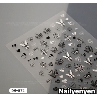 sticker bướm metan dán trang trí móng