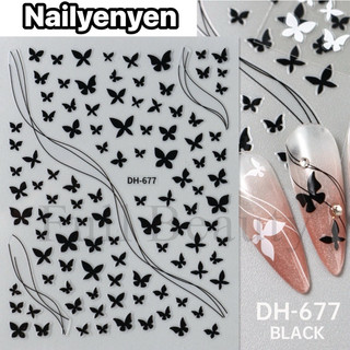 sticker bướm dán trang trí móng