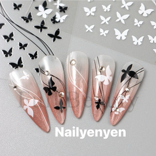 Sticker bướm dán trang trí móng