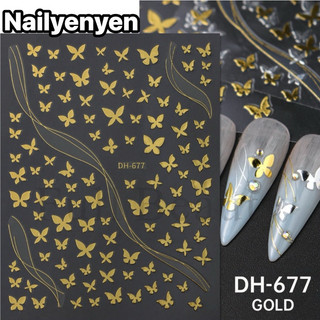 sticker bướm dán trang trí móng