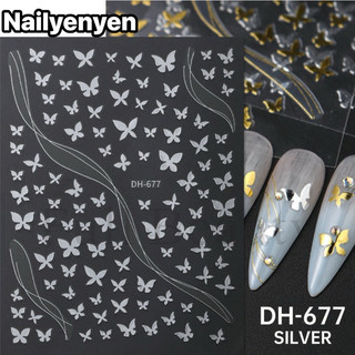 sticker bướm dán trang trí móng
