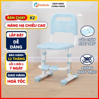 Ghế học sinh thông minh tăng giảm chiều cao có gác chân giúp điều chỉnh tư thế ngồi đúng