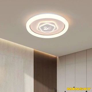 Đèn ốp treo trần MONSKY MOVAX 50cm trang trí trong nhà siêu đẹp + BÓNG LED 3 màu ánh sáng