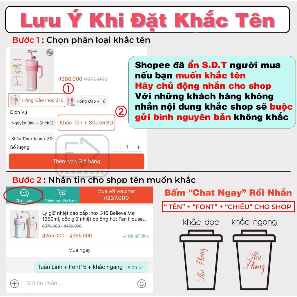 Ly giữ nhiệt Simply cao cấp Inox 316 Phủ Sứ, cốc giữ nhiệt Fan House 735ml ống hút thủy tinh | BigBuy360 - bigbuy360.vn