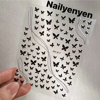 sticker bướm dán trang trí móng