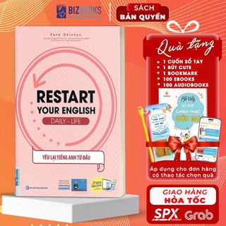 Sách - restart your english - yêu lại tiếng anh từ đầu - học kèm app online