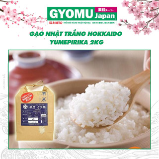 Gạo nhật trắng hokkaido yumepirika 2kg - gyomu japan
