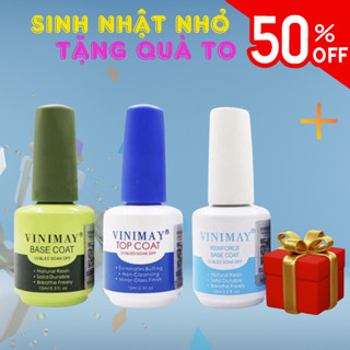 Top gel bóng vinimay, top lì vinimay, sơn gel top nhám chai 15ml chanh nail