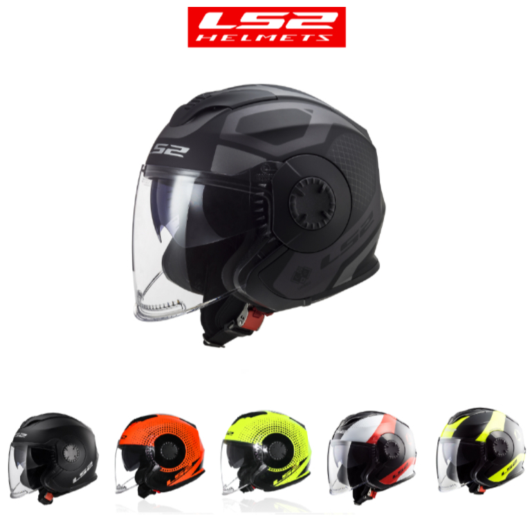 Mũ Bảo Hiểm 3/4 Hai Kính Có Lưỡi Trai LS2 OF570 Verso - LS2 Open Face 570