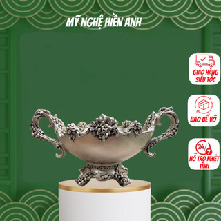 Bình hoa bát thuyền composite mã bh67, lọ cắm hoa cao cấp