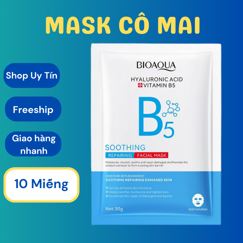 Mặt nạ cấp ẩm tinh chất B5 HA mờ thâm phục hồi da giúp sáng da mask co mai shop