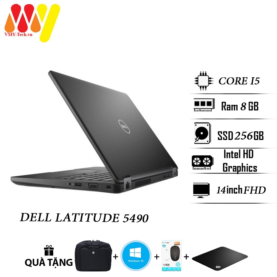 Dell Latitude 5490, Laptop Dell E5490 Core i7-8650U/8GB/256GB SSD/Card VGA rời/ 14inch Full HD