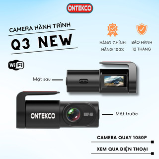 Camera hành trình ô tô ONTEKCO Q3/ Q3Pro WiFi .Full-HD. Hiển Thị Tốc Độ, kết nối màn android - xem qua điện thoại