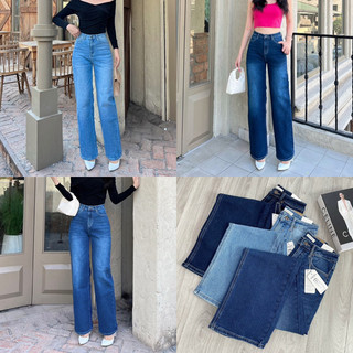 Quần Jeans Suông Culottes Dáng Dài Xuất Chuẩn