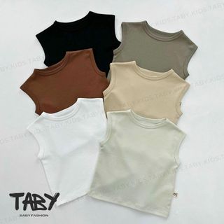  Áo ba lỗ trơn, áo ba lỗ vải cotton mùa hè thoáng mát mềm mại cho bé 8-14kg A340