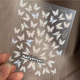 sticker bướm nổi 5D dán trang trí móng