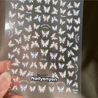 sticker bướm nổi 5D dán trang trí móng