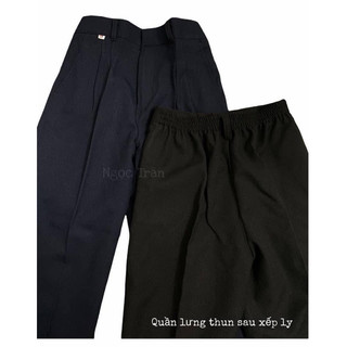 ( Hàng thường ) Quần Tây Học Sinh Lưng Thun Sau Có Xếp Ly( Lưu ý: Size 60 tương ứng với chiều dài quần là 60cm )