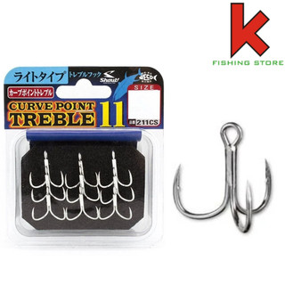  Lưỡi Ba Tiêu săn hàng SHOUT Curve P Treble Hook 11 211CS cứng bén không rỉ sét 