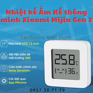 Nhiệt Kế Ẩm Kế thông minh Xiaomi Mijia Gen 2 (Đời 2) Bluetooth Kết Nối Với Smartphone - Tablet Theo Dõi Qua App